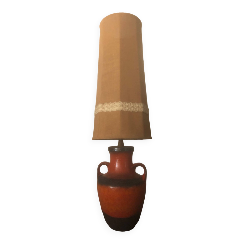 Pied de Lampe en Céramique – Charme de Brocante Authentique