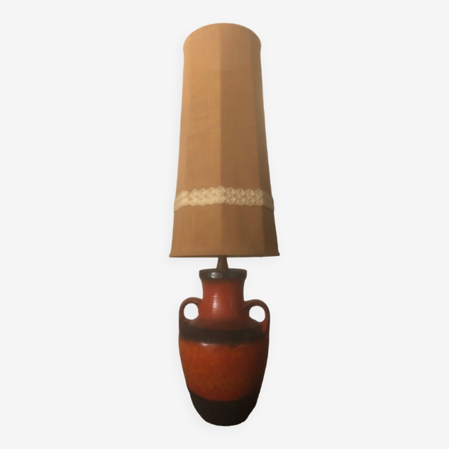 Grand pied de lampe céramique vintage