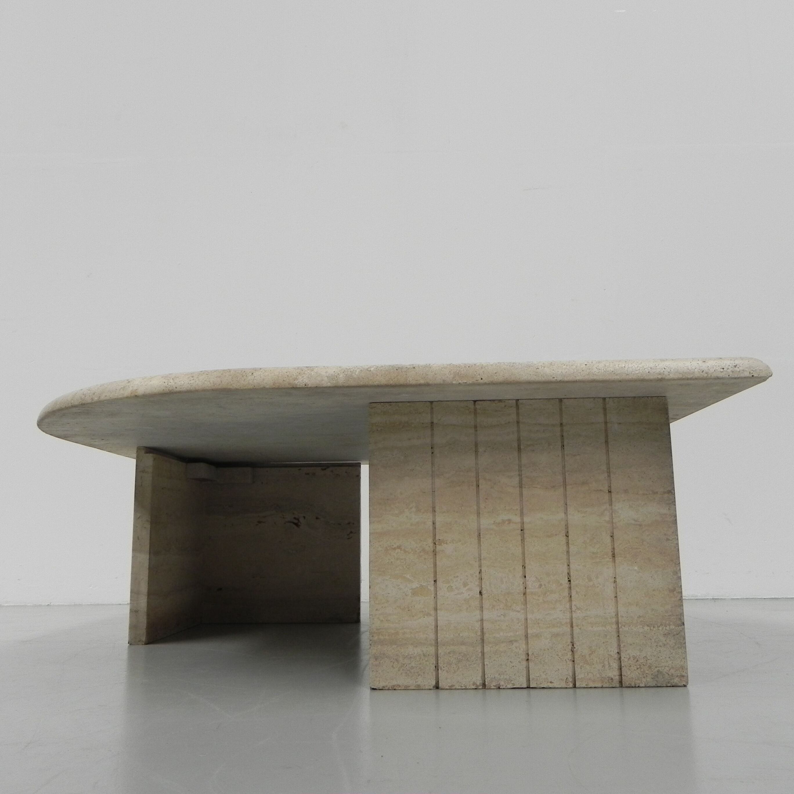 Travertine coffee table