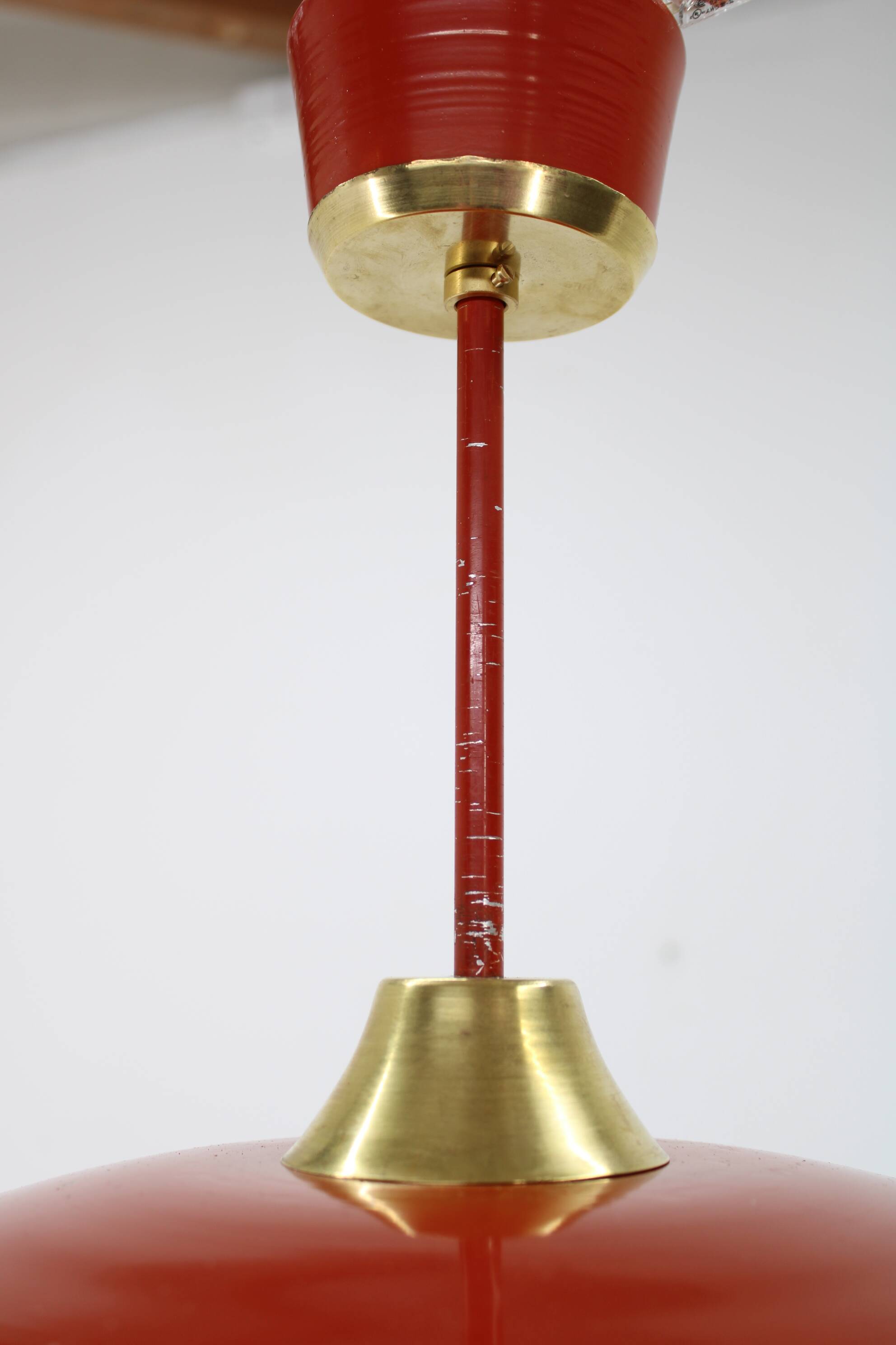 1970s space age metal pendant by ludib bratislava, czechoslovakia