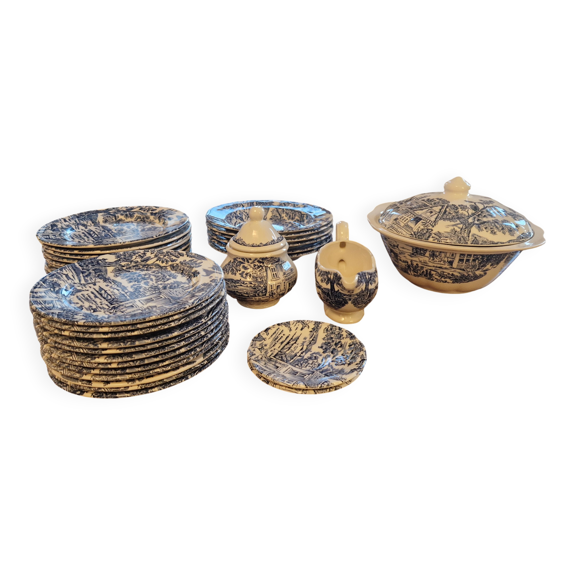 Vintage tableware "English style" Lunéville – Hunters & Pub Hare & Ho