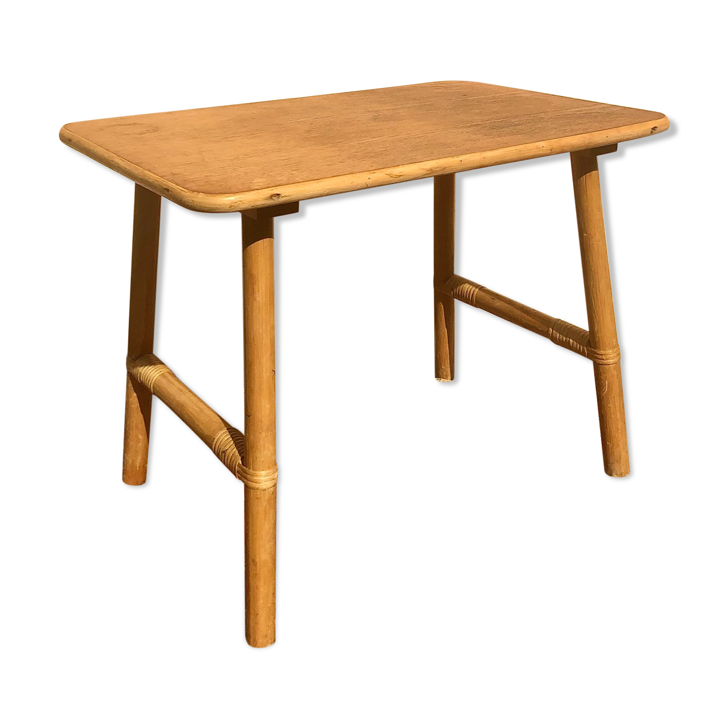 Vintage bamboo / rattan coffee table