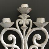 White cast iron candelabra