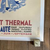 superb poster litho 50 tourism nice thermal 79 x 120 cm canvas of bellini