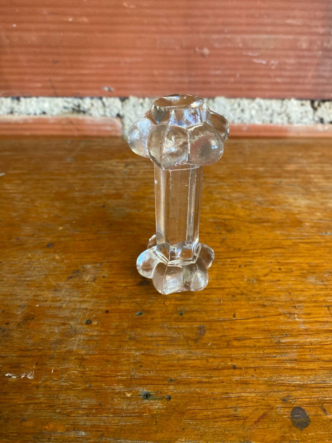 Set of 12 Antique Molded Bubble Glass Knife Rests Vintage Tableware