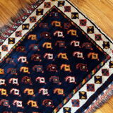 Ancient  carpet Persian Luri 58cm x 91cm 1890 s