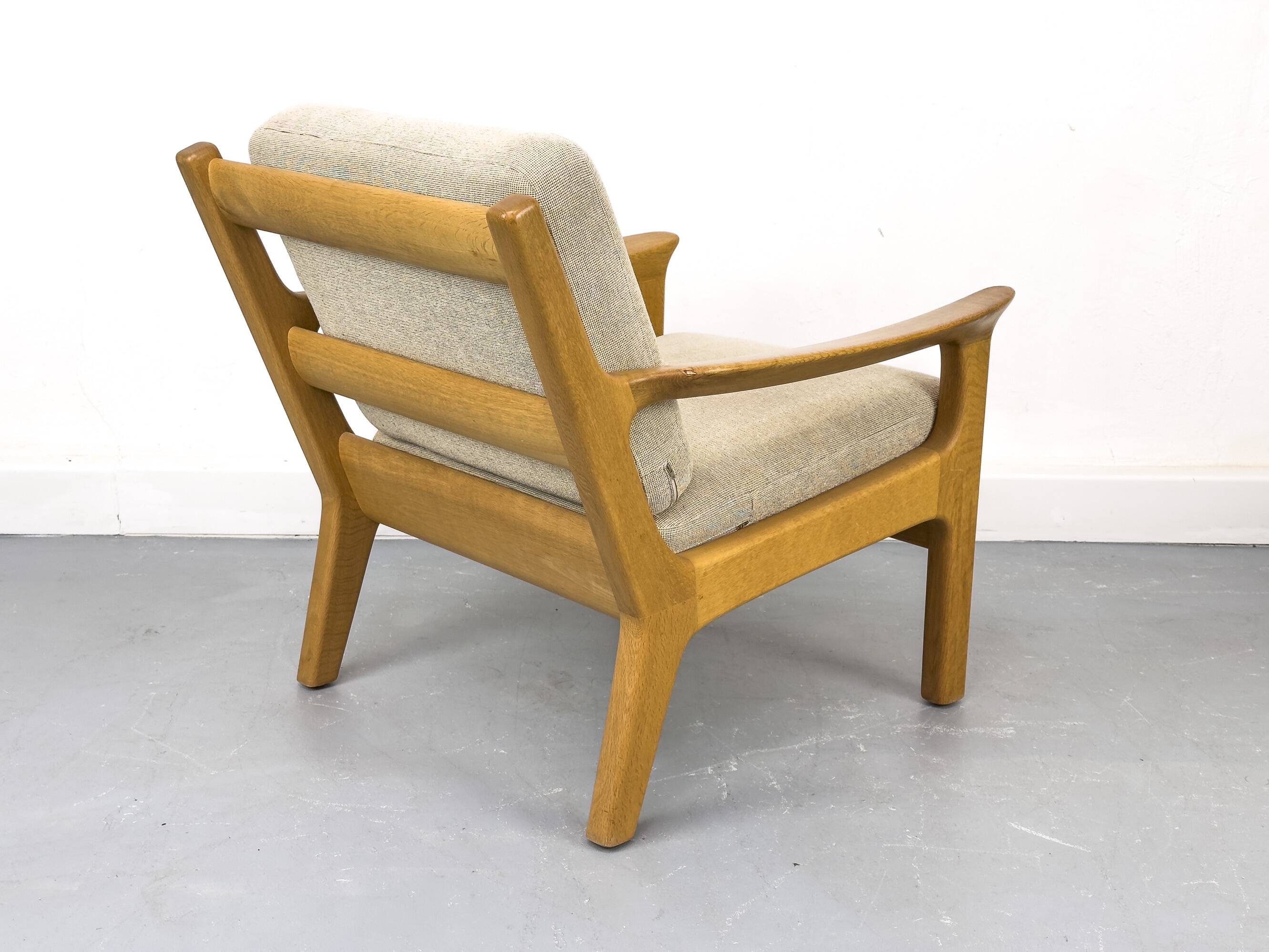 Danish Oak Lounge Chair and Ottoman by Juul Kristensen