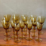 Series of blown glass stemware