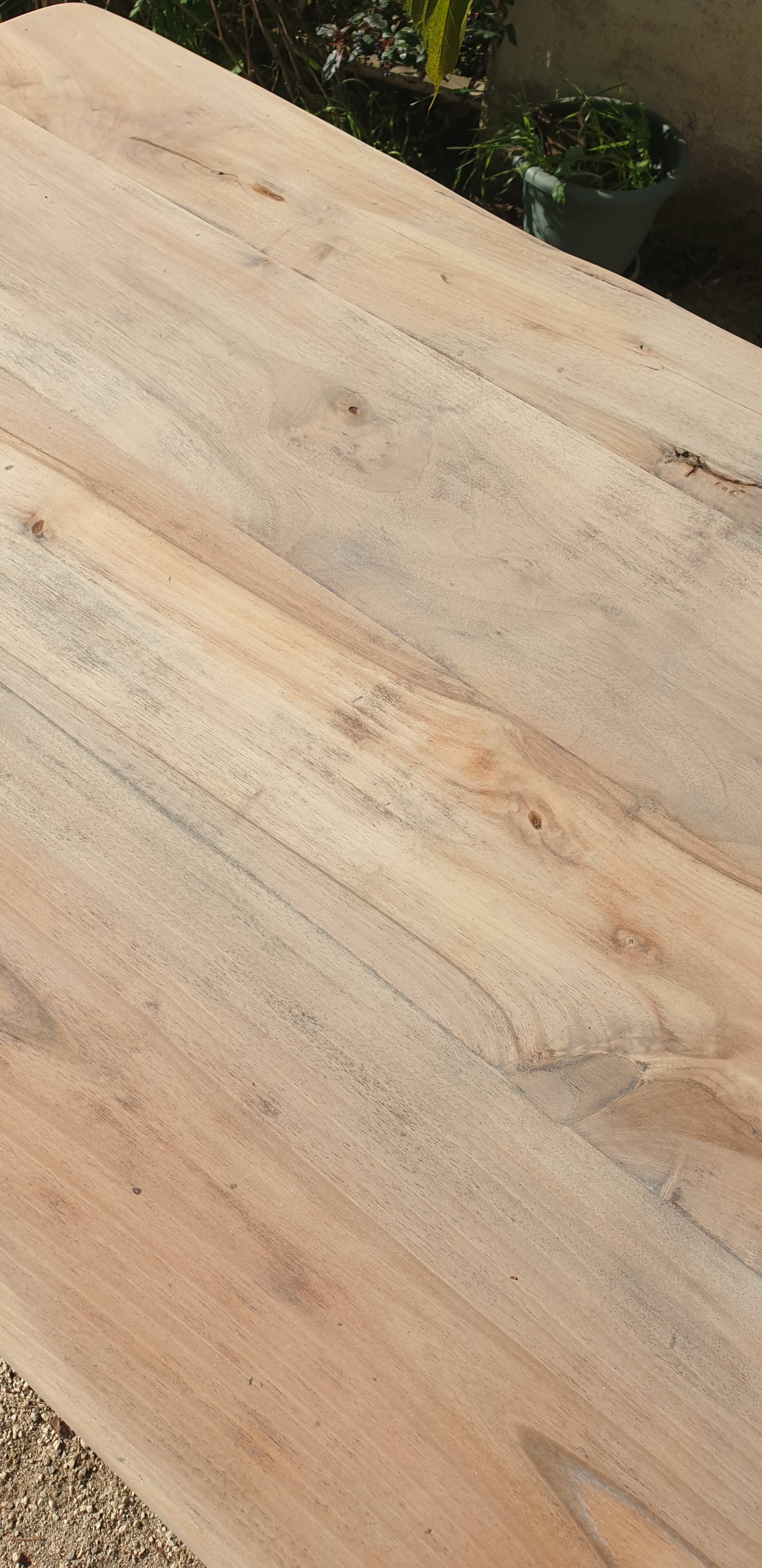 Solid wood farmhouse table, 220 cm