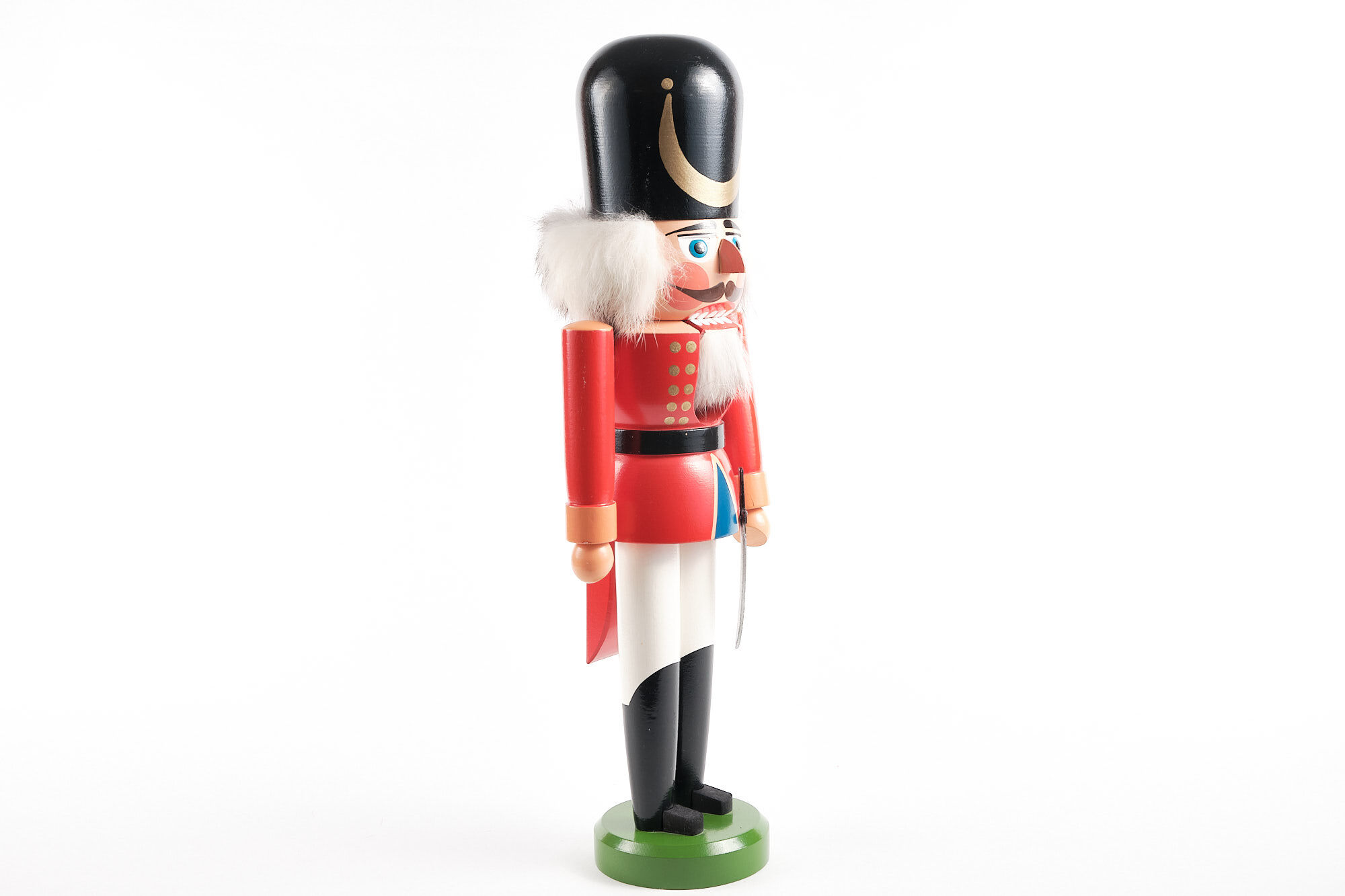 Nutcracker of the Erzgebirge, sculpted, vintage, GDR, hussar.