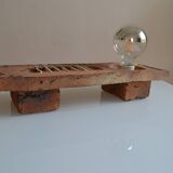 Vintage 1970s Brutalist Modernist Ceramic Table Lamp