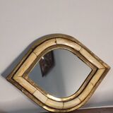 Brass and bone mirror