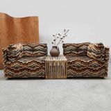 Vintage 2 seater modular sofa seating elements 'Missoni style'