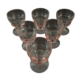 Set of 6 glasses pink