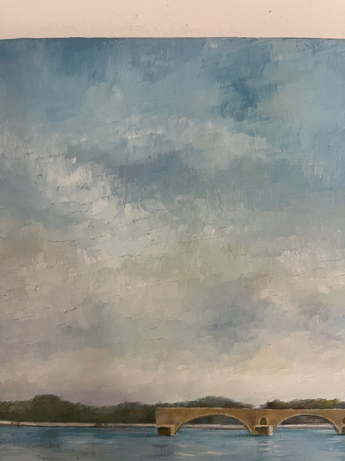 The Avignon Bridge, signed L. Baudoin, 1971