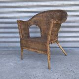 1950s wicker armchair
