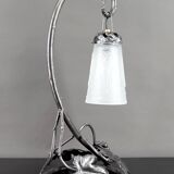 Wrought Iron Lamp, "Vine", Muller Frères Lunéville, Art Deco, c. 1930