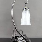 Wrought Iron Lamp, "Vine", Muller Frères Lunéville, Art Deco, c. 1930
