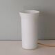 Memphis style white opaline cylindrical table lamp, 1970-1980