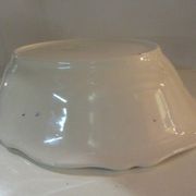 Ravier or small oval dish longchamps ceramics rouennais model