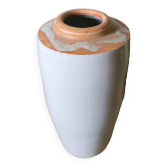 Vintage handmade vase signed enameled porcelain