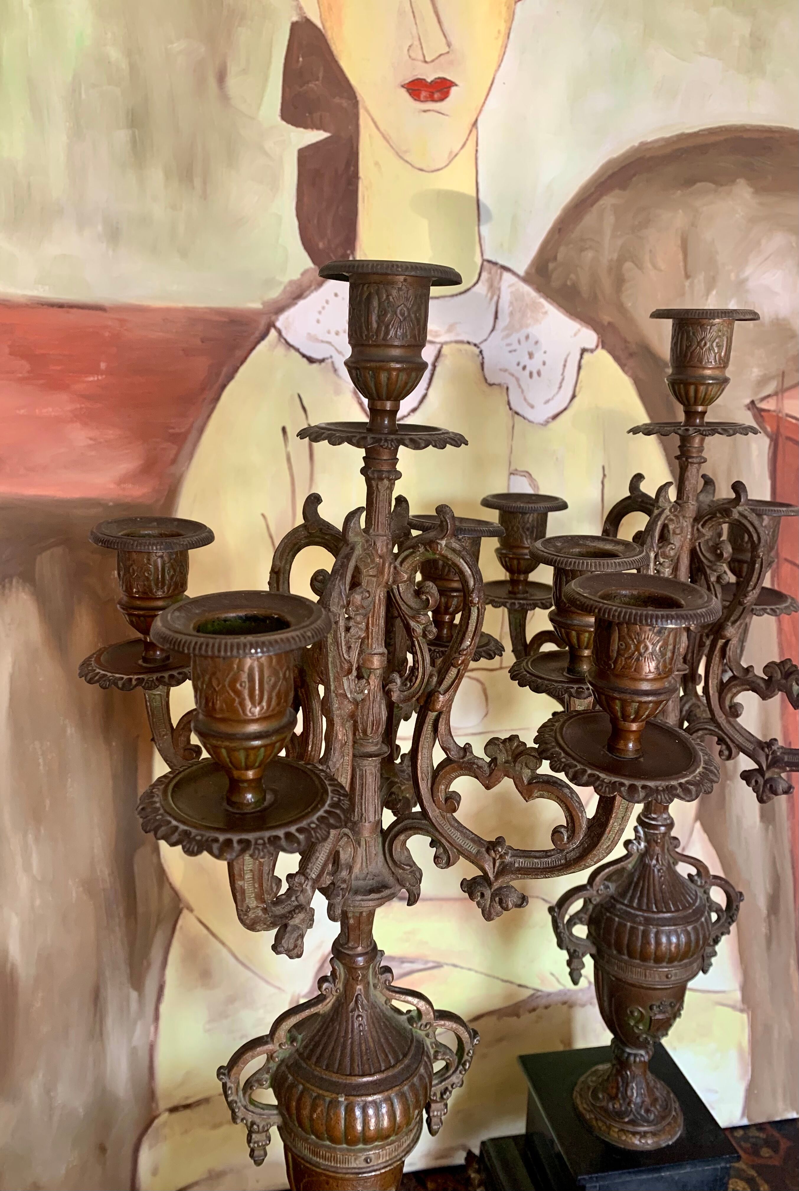 Pair of candelabras