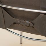 Pair of "SZ02" black leather armchairs by Martin Visser for Spectrum 60's