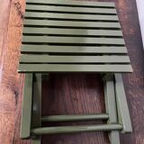 Vintage slatted fishing stool