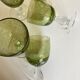 Set de 6 verres à vin 1970 en verre bullé vert
