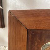 Old oil portrait on wood of a young woman