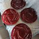 4 antique fondue plates