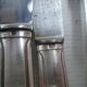 Set of 10 silver metal knives