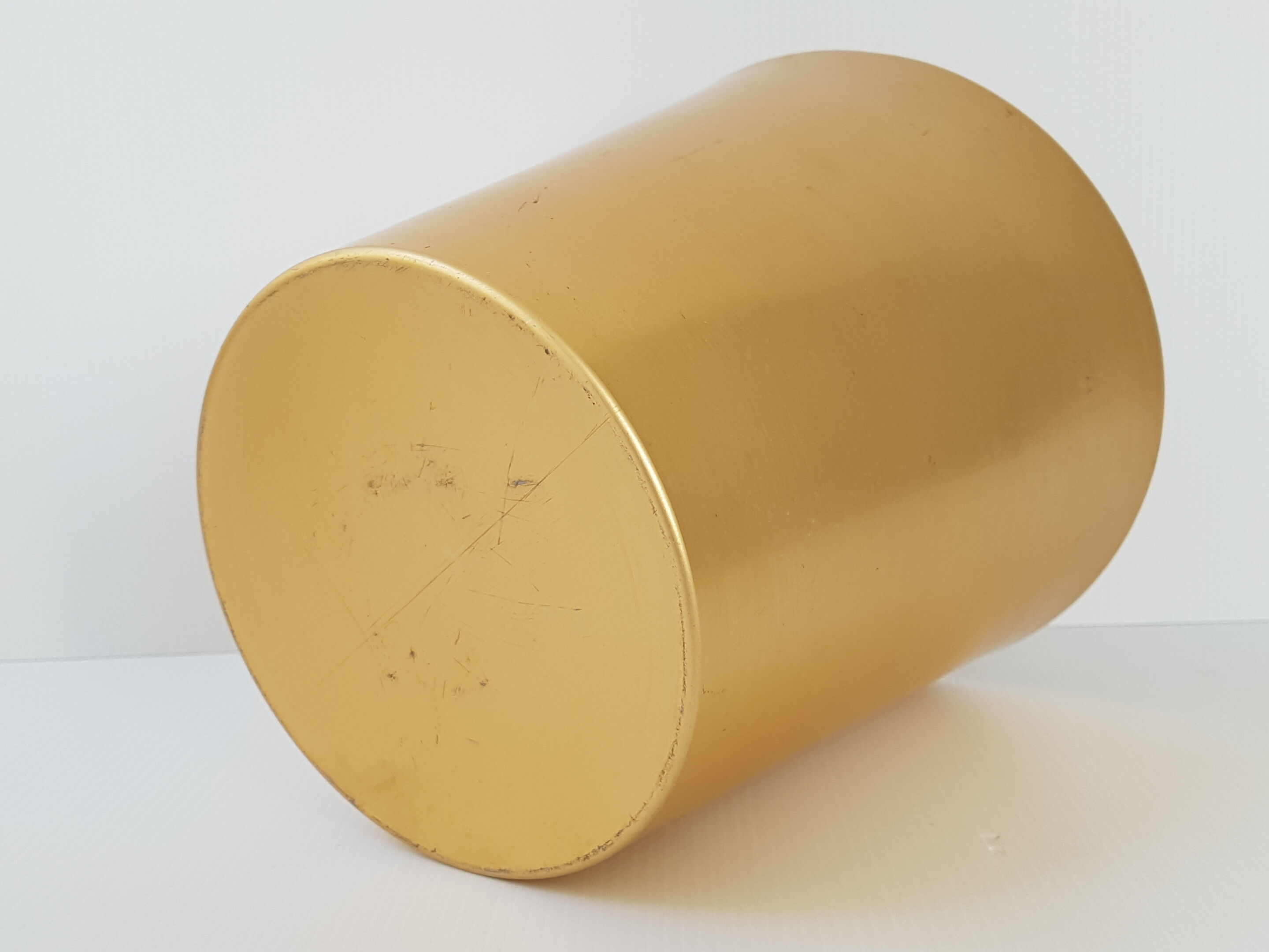 Vintage gold metal basket 1960