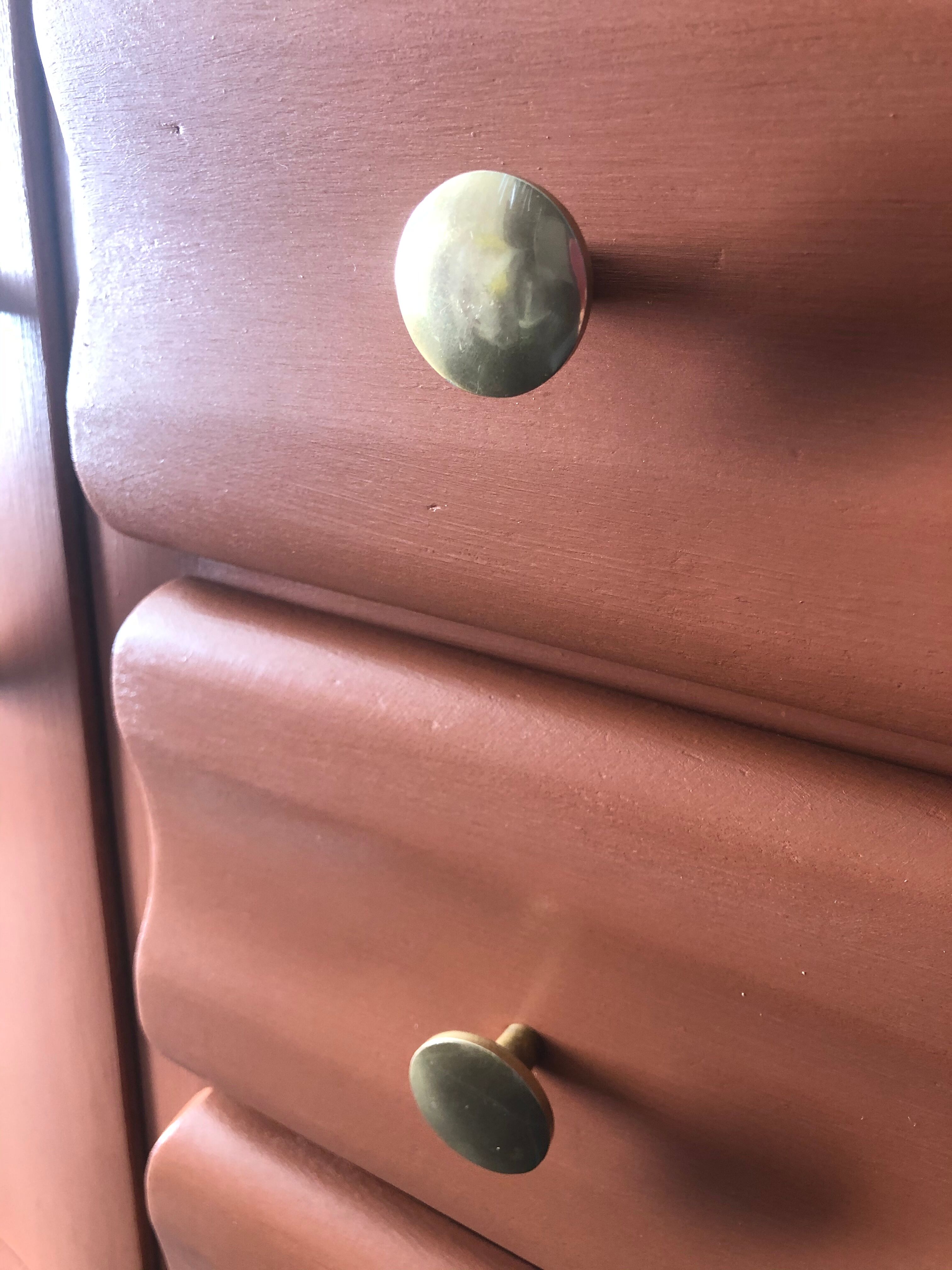 Terracotta vintage chest of drawers