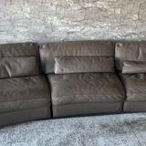 Roche Bobois Il Teatro sofa in brown leather