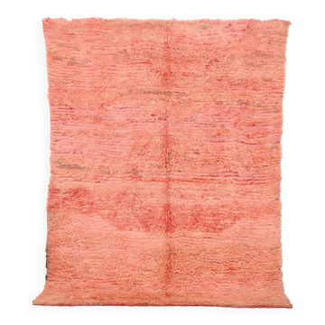 Tapis marocain vintage 175 x 246 cm - Tapis berbère fait main - Tapis en laine rose