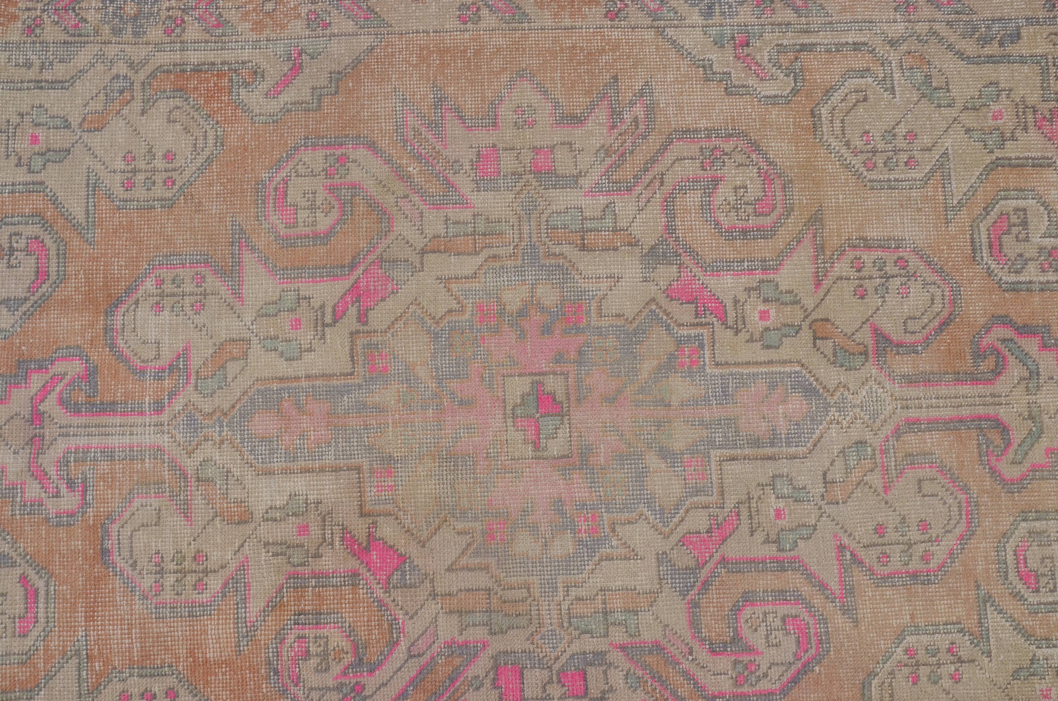 Orange & Beige Turkish Wool Rug sku 2584