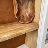 Library showcase ivory white sliding doors