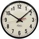 Vintage Black School Wall Clock from Lathem, 1980s