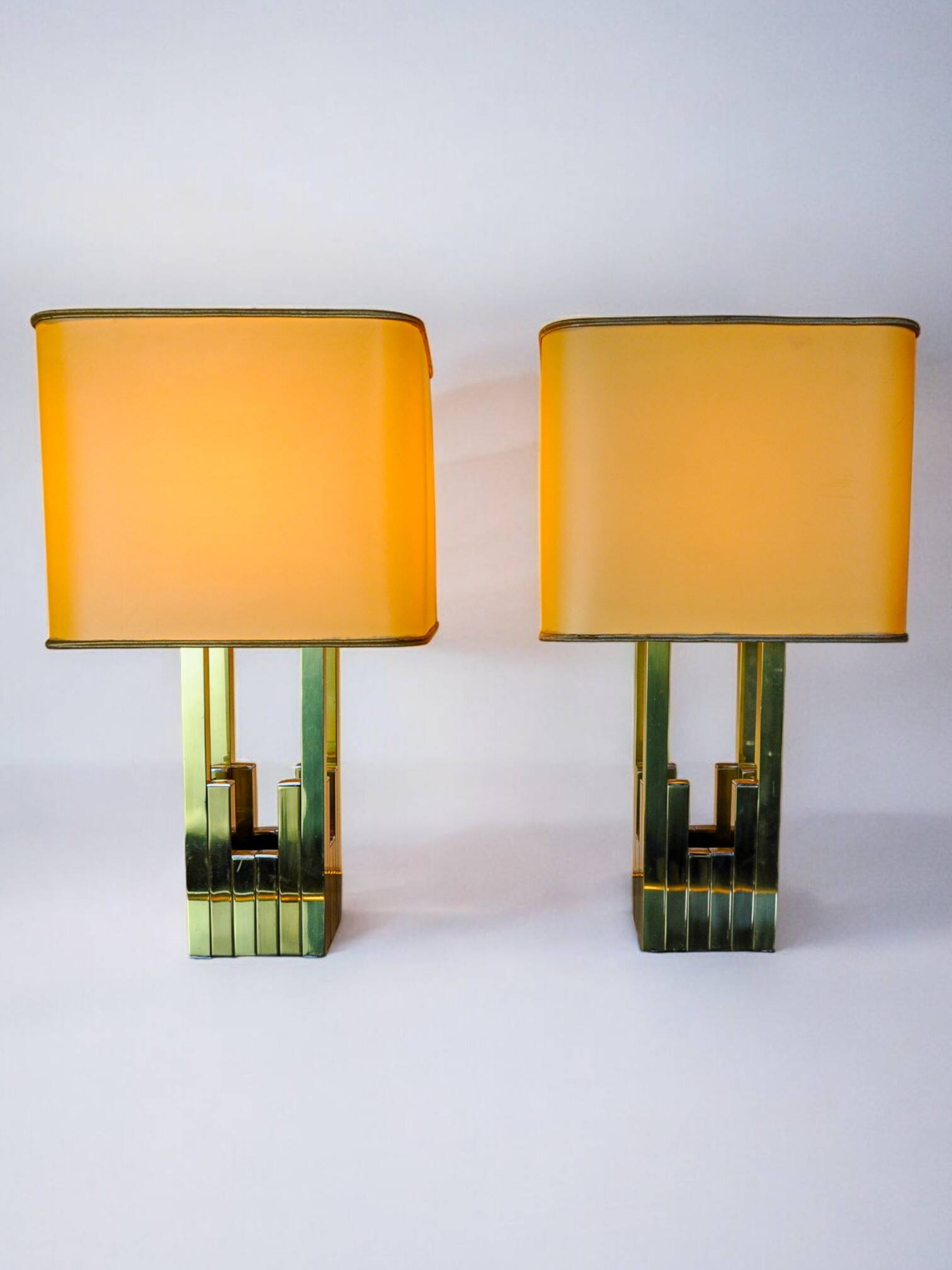 Pair of Regency lamps by Bd Lumica, Italy, 1970