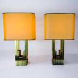 Pair of Regency lamps by Bd Lumica, Italy, 1970