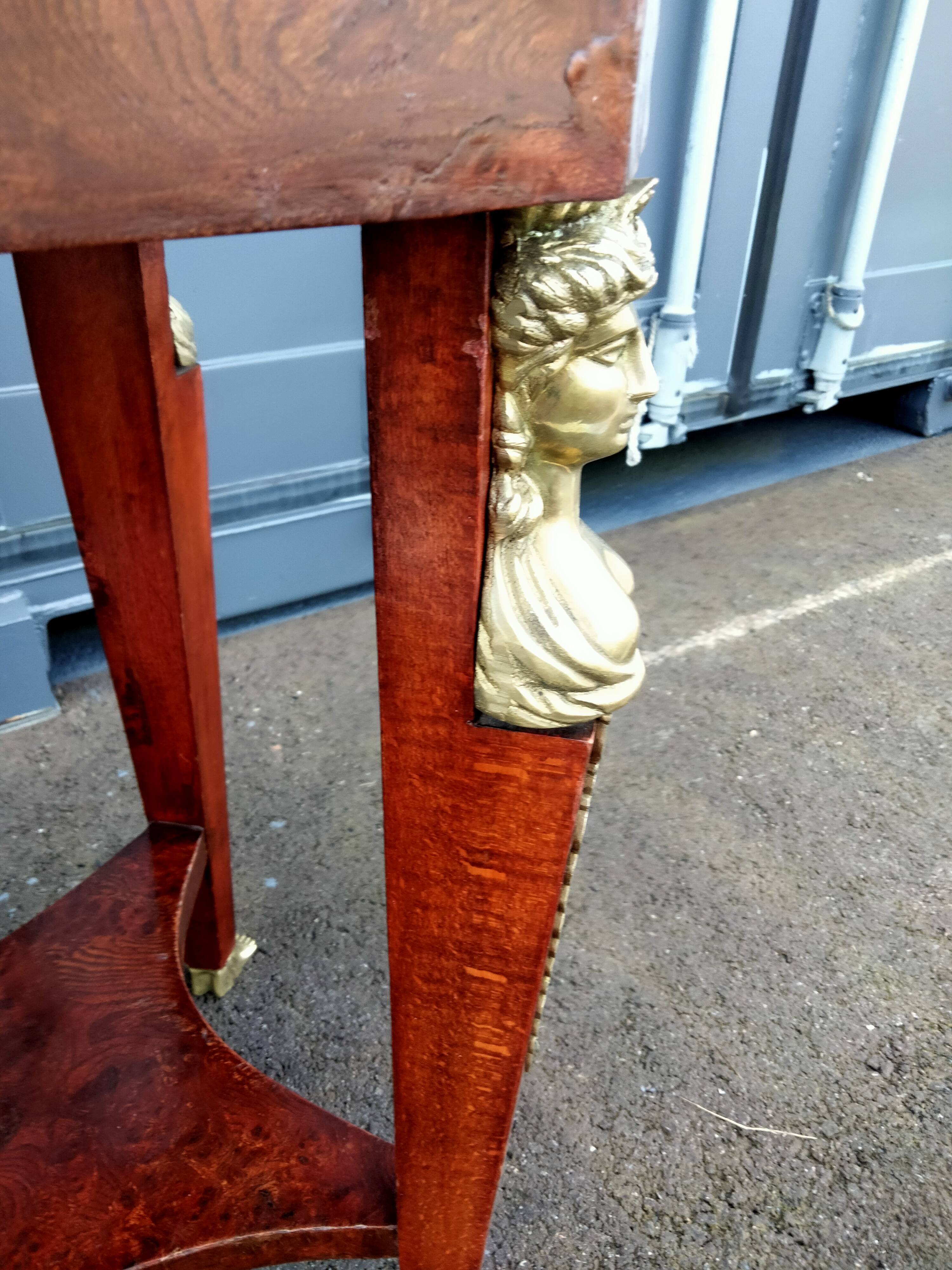Table gueridon old decoration bronze empire