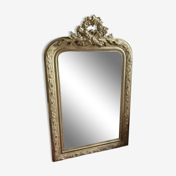 Louis philippe mirror with pediment, 84x53 cm