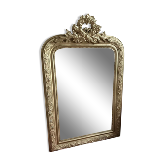 Louis philippe mirror with pediment, 84x53 cm