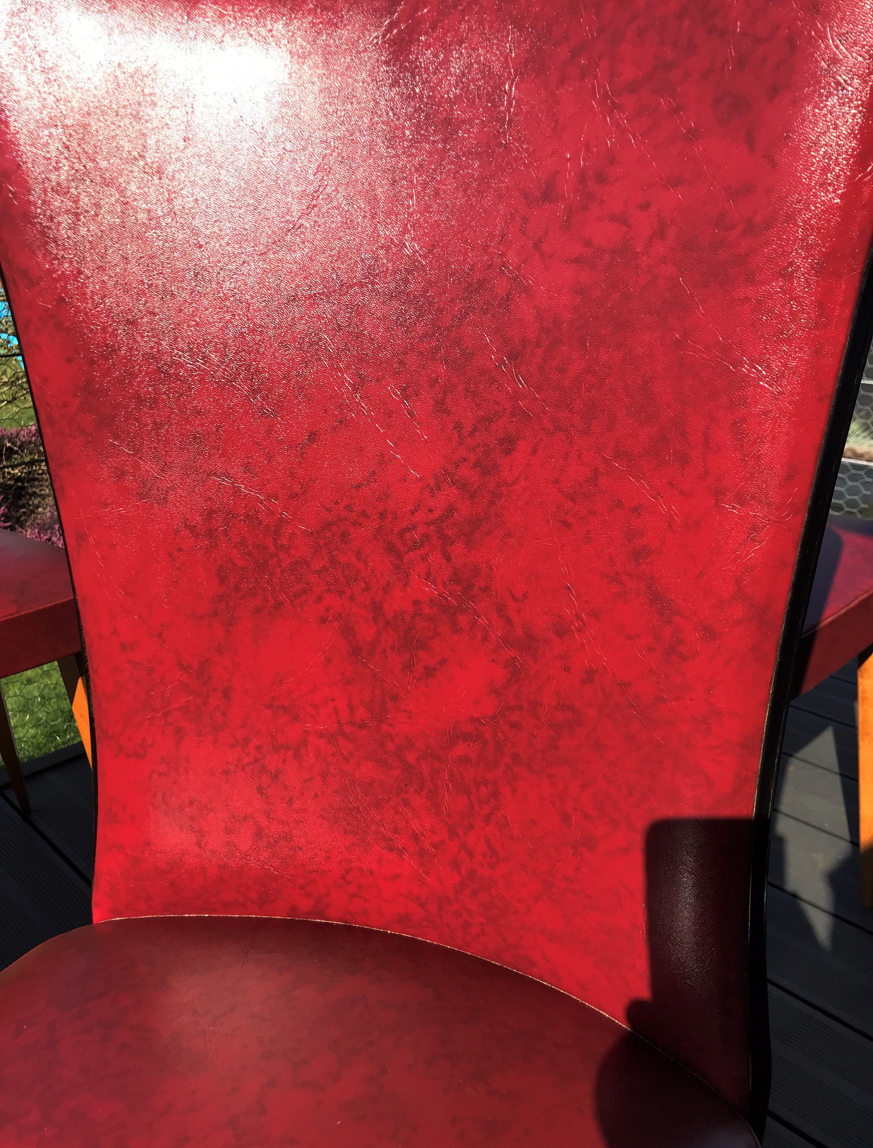 Six chairs feet spindles 1950