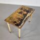 2 x nesting side tables / neo classic / painted gold leaf top / The battle of Texel