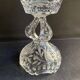 Polished and frosted molded crystal vase – Mid-20th century