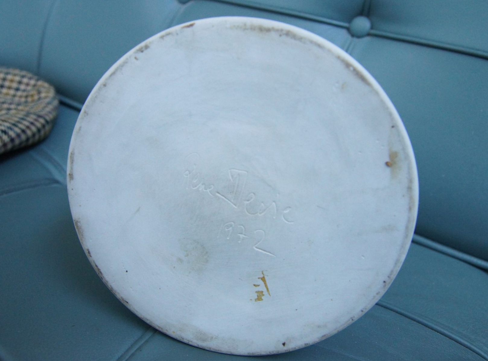 White ceramic vase by Rene Devie France 1972