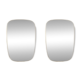 Gio Ponto, in the style of. Pair of mirrors framed in gilt brass. 1980s