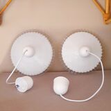 Set of 2 50s opaline pendants